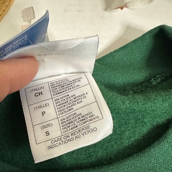 Vintage New with Tags Disney Winnie the Pooh Tigger Green Crewneck Sweatshirt - Picture 6 of 8